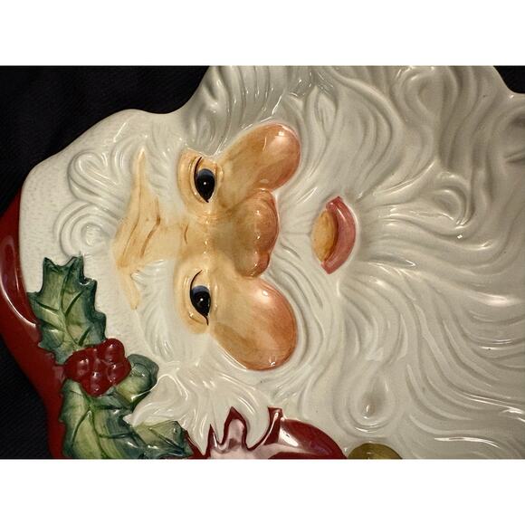 Fitz & Floyd Santa Clause Plate Cookies for Santa 9.5” x 8” Holidays Christmas - Picture 5 of 8